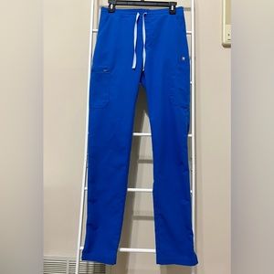 Figs Yola Skinny Scrub Pants Royal Blue XS Tall